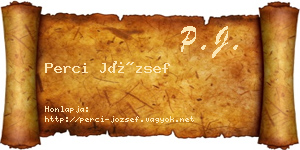 Perci József névjegykártya